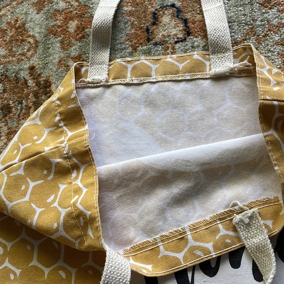 Sweet Honey Honeycomb Printed Cotton Canvas Tote Bag Perfect For Bee Lovers! - Picture 7 of 10